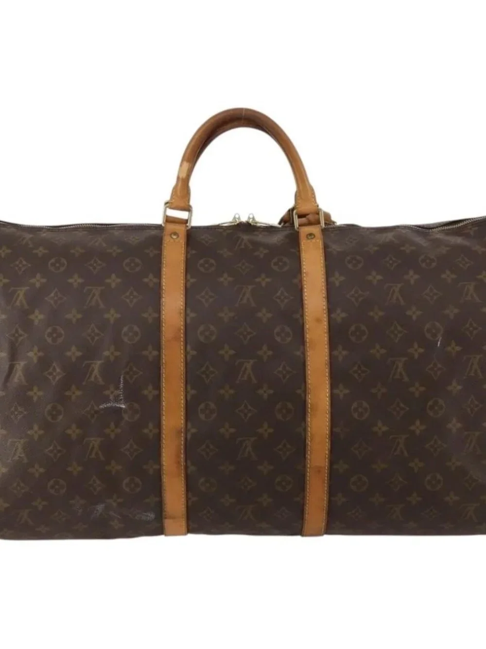 LOUIS VUITTON Monogram Keepall 60 Boston Bag M41422 LV Auth 187438A